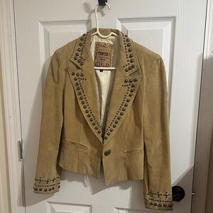 Fringe Studio Tan Studded Blazer